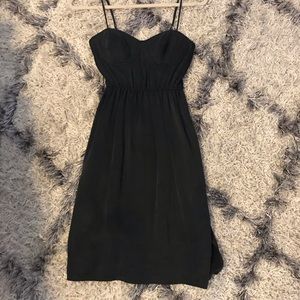 100% Silk Black Dress